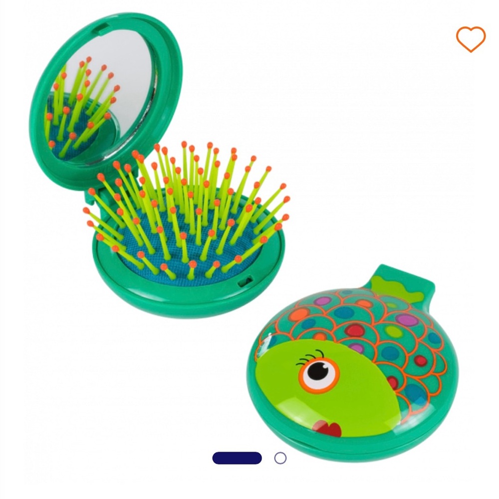 Pylones Lady Retro Foldable Fish hairbrush with mirror - Picture 2 of 8